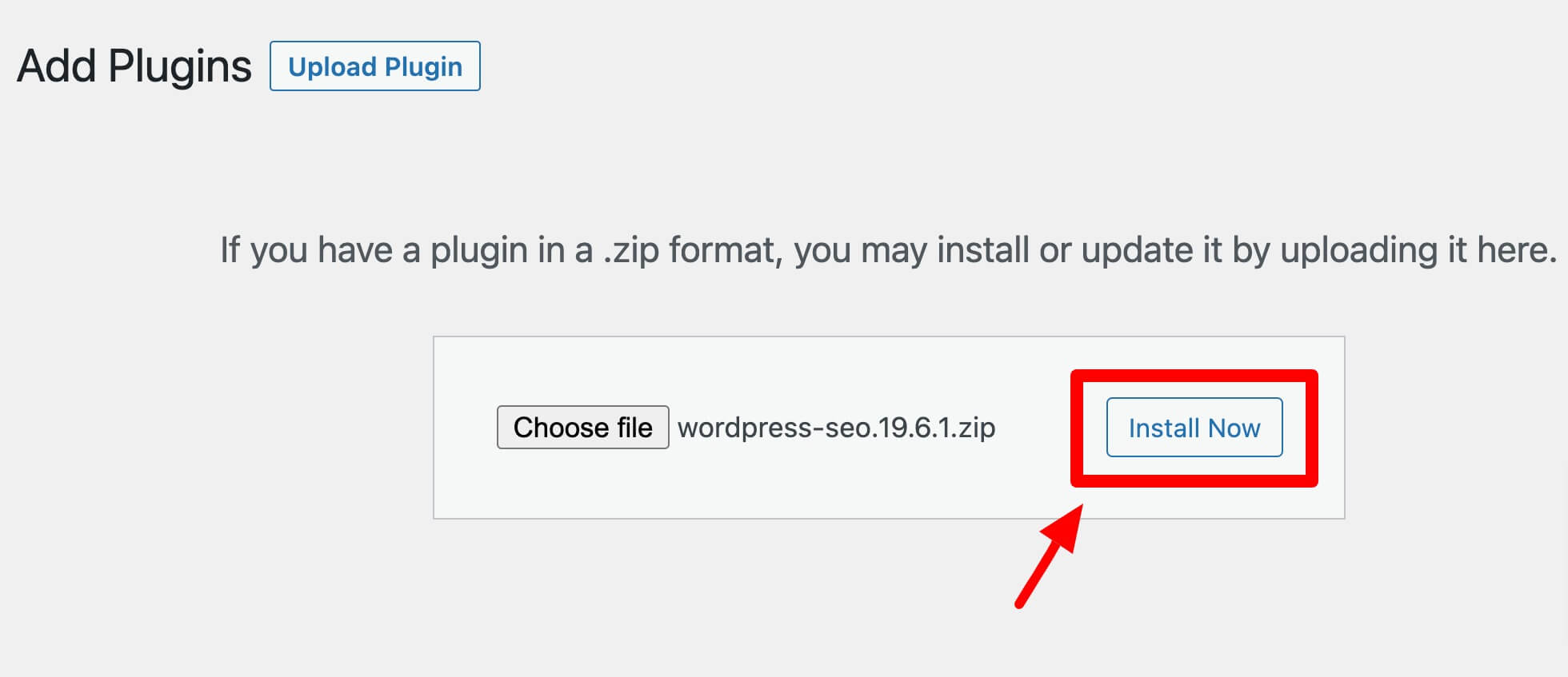 Click on Install Now button to install the plugin